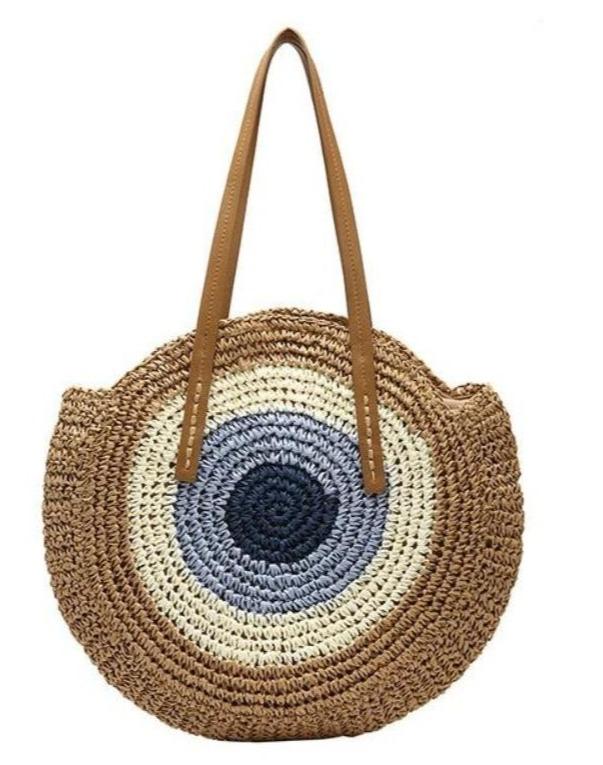 Panier de cheap plage rond